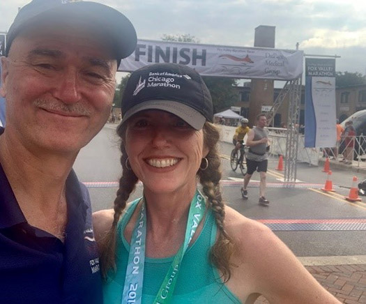 Dave and his wife Terri at Chicago Marathon